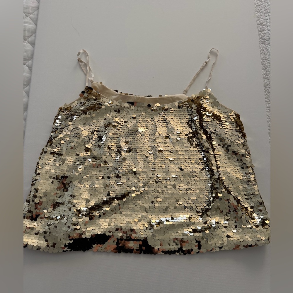 J. Crew Metallic Sequin Top